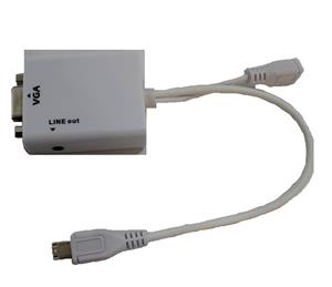 مبدل تصویر Micro USB به VGA به همراه صدا اس 3 کی نت